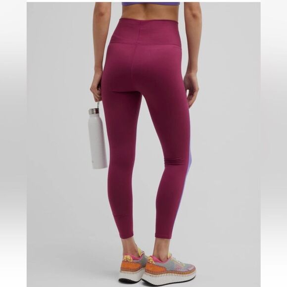 TEREZ Electric Purple And Black Raspberry TLC Colorblock Leggings Sz L NWT - Picture 4 of 16